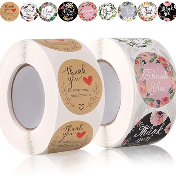 Other - 1000 Ty Stickers assorted (2) rolls of 500 each 1.5”